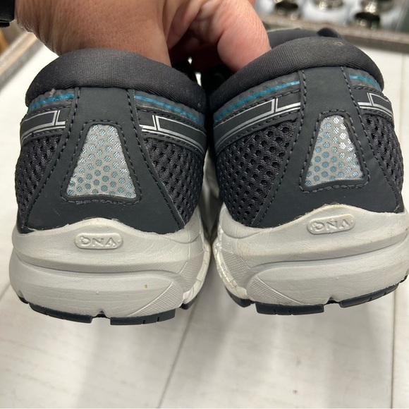 Brooks Addiction 13‎ Shoes Womens 11 WIDE gray and Turquoise EUC - Picture 4 of 9